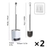 Punch Free Wall Mounted Toilet Brush With Holder Long Handle Bathroom Cleaner 4