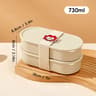 Double Layer Bento Lunch Box Microwave Safe Portable Food Container With Strap 1