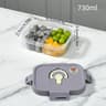 Divided Lunch Box For Kids Microwave Safe Sealed Plastic Bento Container 8