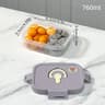 Divided Lunch Box For Kids Microwave Safe Sealed Plastic Bento Container 11