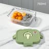 Divided Lunch Box For Kids Microwave Safe Sealed Plastic Bento Container 9
