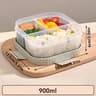 Divided Lunch Box For Kids Microwave Safe Sealed Plastic Bento Container 15