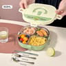 Stainless Steel Bento Lunch Box Divided Microwave Safe Sealed Food Container 15