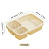 Divided Bento Lunch Box Microwave Safe 3 Compartment Portable Food Container 1