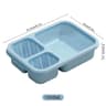 Divided Bento Lunch Box Microwave Safe 3 Compartment Portable Food Container 2