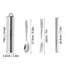Portable Stainless Steel Cutlery Set With Case Fork Spoon Chopsticks 1
