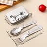 Folding Cutlery Set Portable Stainless Steel Camping Dinnerware With Case 4