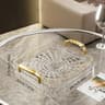 Transparent Plastic Serving Tray With Double Handles Decorative Storage Tray 3