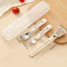 Kids Stainless Steel Cutlery Set Training Chopsticks Spoon And Fork 9
