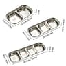 Stainless Steel Divided Seasoning Plate Reusable Sauce Dish For Kitchen And BBQ 7