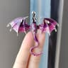 Enamel Dragon Brooch Rhinestone Animal Pin Statement Jewelry Accessory 3