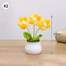Handmade Crochet Sunflower Artificial Flower For Desk Decor And Gifts 12