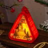 Mini Christmas LED Lantern Holiday Table Decoration With Santa Or Snowman 1