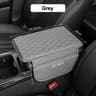 Universal Car Armrest Cushion Quilted Leather Console Pad With Storage 4