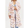Comfort Womens Towel Robe Lace Up Printed Classic Spa Bathrobe 0