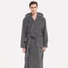 Mens Warm Hooded Velvet Jacquard Couple Winter Home Robe 3