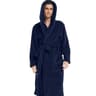 Mens Warm Hooded Velvet Jacquard Couple Winter Home Robe 1