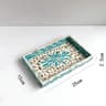 OceanGlow Rectangular Shell Tray Colorful Decorative Storage Board 2
