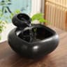 Ceramic Tabletop Waterfall Fountain For Home And Office Decor 0