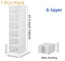 6 Layer Transparent Sneaker Shoe Storage Organizer Box 2