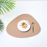 Nordic Triangle Leather Placemat Set  Heat Resistant Non Slip Modern Dining Table Mat 6