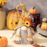 Glowing Faceless Gnome Doll Pendant With Maple Leaf And Sunflower Autumn Holiday Decor 2
