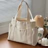 Versatile Large Capacity Canvas Shoulder Tote Bag For Work And Students 1