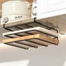 Stainless Steel Kitchen Hanging Organizer Rack With Hooks And Cutting Board Holder 3