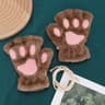 Cute Plush Cat Paw Gloves Fingerless Fluffy Claw Mittens For Cosplay  Winter Warmth 5
