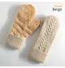 Double Layer Knitted Winter Gloves Thick Warm Velvet Lined Full Finger Gloves 3