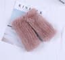 Luxury Rex Rabbit Fur Fingerless Gloves Fluffy Womens Winter Wrist Warmers 9