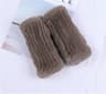 Luxury Rex Rabbit Fur Fingerless Gloves Fluffy Womens Winter Wrist Warmers 5