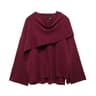 Elegant Womens Knit Cape Coat Scarf Collar Winter Poncho Cardigan 3