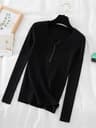 Chic Womens V Neck Knit Sweater Korean Style Button Slim Fit Pullover 3