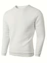 Mens Jacquard Knit Sweater Crew Neck Slim Fit Casual Pullover 1