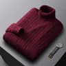 Mens Turtleneck Knit Sweater Warm High Neck Casual Pullover 0