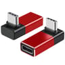 Hannord USB C 90 Degree Adapter USB4 40Gbps Angled Converter 2 Pack 1