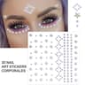 GlamPearl Self Adhesive Face Pearls Stick On Face Gem Stickers Makeup Rhinestone Pearl Set 22