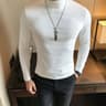 Mens Slim Fit Turtleneck Shirt Long Sleeve Stretch Base Layer Pullover 5
