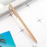Rose Gold Custom Engraved Ballpoint Pens Slim Metal Personalized Logo Pens Bulk Set 13
