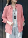 ZANZEA Womens Oversized Button Up Shirt Casual Long Sleeve Cotton Overshirt 1