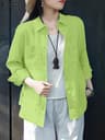 ZANZEA Womens Oversized Button Up Shirt Casual Long Sleeve Cotton Overshirt 3