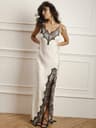 Wolfeel Lace Camisole Maxi Dress Silk Style Split Summer Dress For Women 0