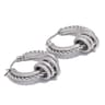 Multilayer Circle Twist Earrings Gold Plated Stainless Steel Statement Earrings 2