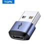 TOPK USB C To USB Adapter OTG Type C Female To USB A Male Charging Converter 0