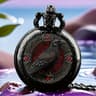 Colorful Pocket Watch Retro Quartz Flip Necklace Vintage Style Pendant Watch 1