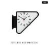Modern Double Sided Wall Clock Minimalist Silent Triangle Design 3