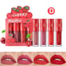 Mini Matte Lip Gloss Set Long Lasting Velvet Lip Tint Non Stick Lightweight Formula 4