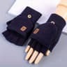 CozyTouch Fingerless Gloves Winter Warm Knitted Touch Screen Half Finger Gloves 4