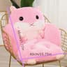 Cute Hamster Plush Cushion Soft Backrest Sofa Pillow Half Surround Seat Support 2